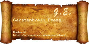 Gerstenbrein Emese névjegykártya